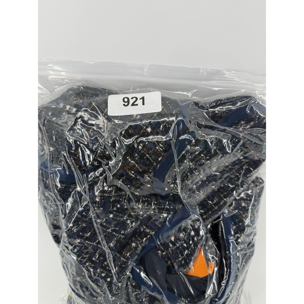 Tory Burch Annabelle Coat Size 8 Navy tweed wool blend - Picture 9 of 9